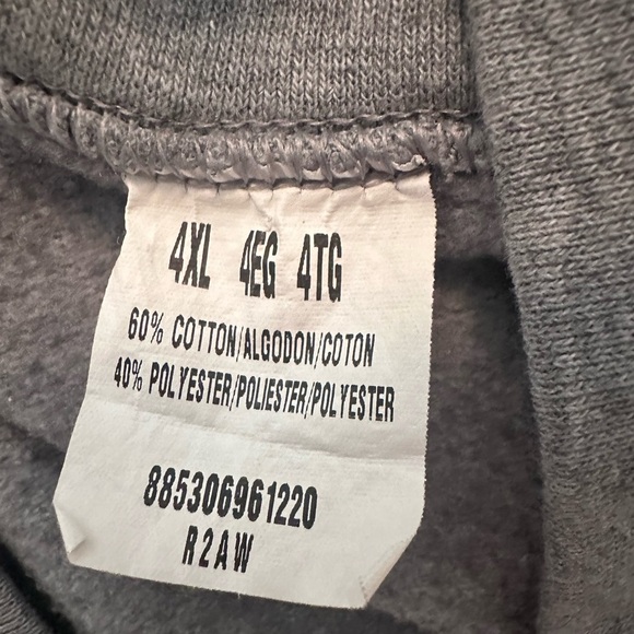 Men’s Vintage Fruit of the Loom Gray Crewneck 4XL/TG - Picture 8 of 9